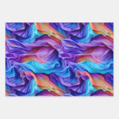 Papier d'emballage coloré motif abstrait  ラッピングペーパーシート (正面)