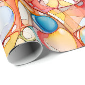 Papier d'emballage coloré motif abstrait - Chic & ラッピングペーパー (ロールコーナー)