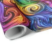 Papier d'emballage motif tourbillon coloré ラッピングペーパー (ロールコーナー)