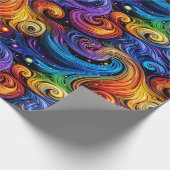 Papier d'emballage motif tourbillon coloré ラッピングペーパー (角)