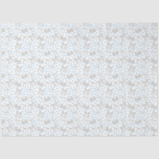 Papier Mâché Gris et Points Bleus 薄葉紙