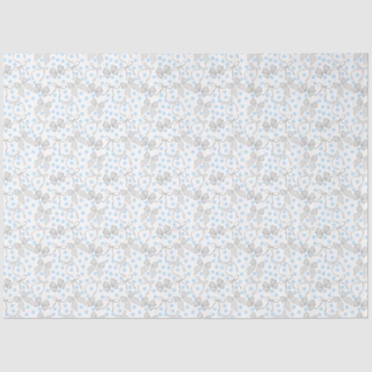 Papier Mâché Gris et Points Bleus 薄葉紙 (正面)