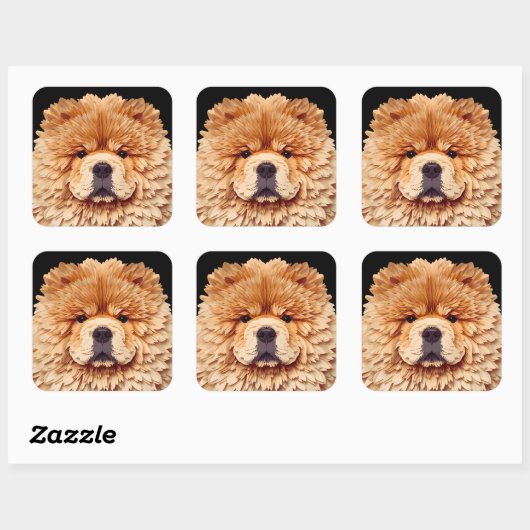 PAPIER MIRAGEレッドチャウ スクエアシール (シート)