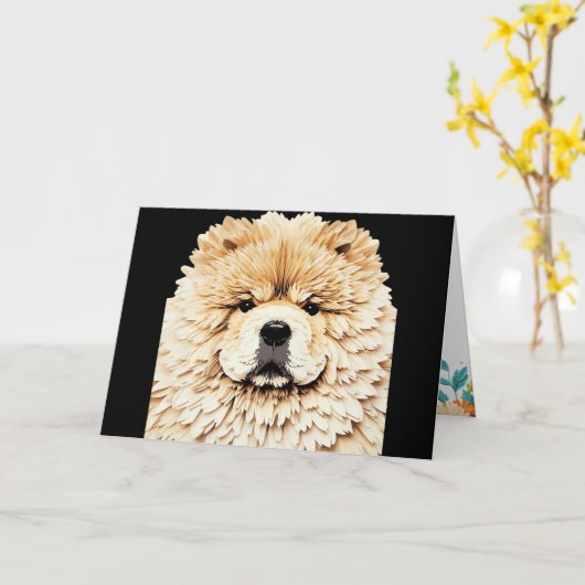 PAPIER MIRAGE Cream Chow カード (黄色い花)