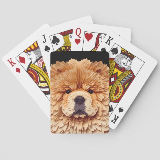 PAPIER MIRAGE Red Chow トランプ (裏面)