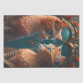 Papier Mousseline Feline lovers. Cats in love déco 薄葉紙 (正面)