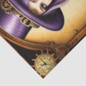 Papier Mousseline Feminine steampunk woman purple 薄葉紙 (詳細)