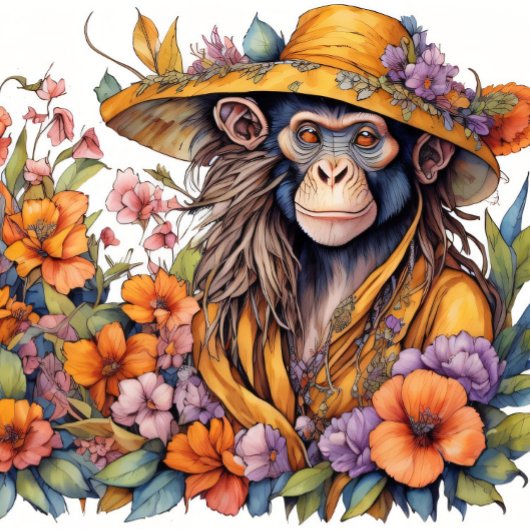 Papier Mousseline Flower hat Monkey see monkey do  薄葉紙