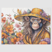 Papier Mousseline Flower hat Monkey see monkey do  薄葉紙 (正面)