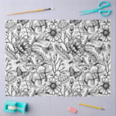 PAPIER MOUSSELINE Flower jungle tissue paper 薄葉紙 (クラフト)