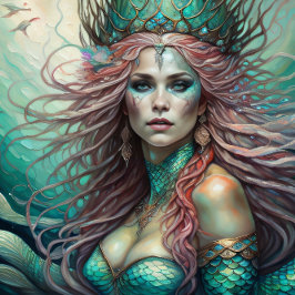 Papier Mousseline Mermaid Red Hair Queen v3 薄葉紙