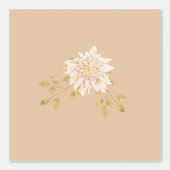 Papier-peint  fleurs fond taupe 壁紙 (正面)