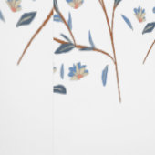 Papier-Peint motif  fleurs bleu-marron 壁紙 (縫い目)