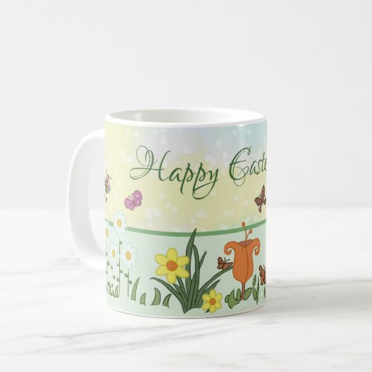 Papierfrühling Ostern  コーヒーマグカップ (正面左)