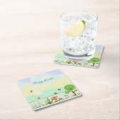 Papierfrühling Ostern  スクエアペーパーコースター (インサイチュ)