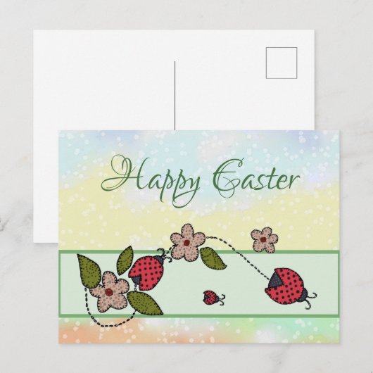 Papierfrühling Ostern Postkarte ポストカード (正面/裏面)