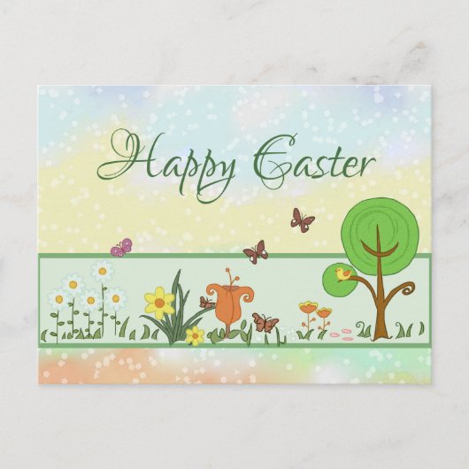 Papierfrühling Ostern Postkarte ポストカード (正面)
