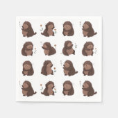 Papierservietten "Otto der braune Maulwurf" スタンダードカクテルナプキン (正面)