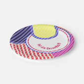 Papierteller abgestimmt bunt linear ペーパープレート (アングル)