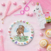 Papierteller mit Pferdebild, Ponymotiv ペーパープレート (パーティー)