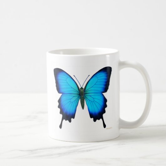 Papilioウリッセースの蝶マグ コーヒーマグカップ (右)
