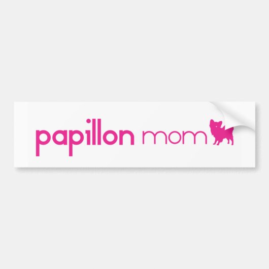 Papillonのお母さん バンパーステッカー (正面)
