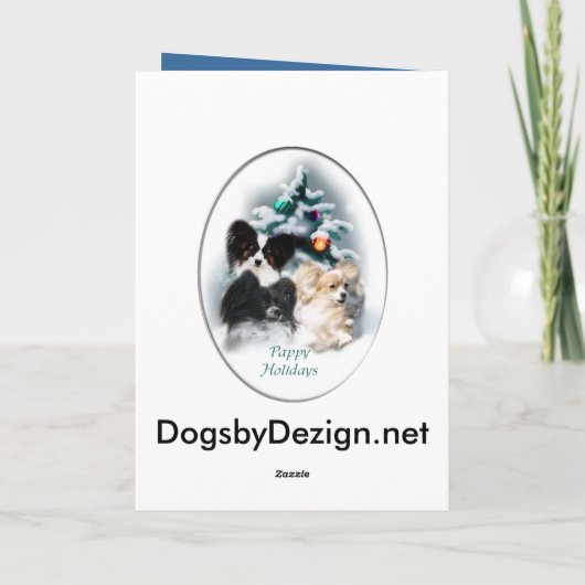 Papillonのクリスマスのギフト シーズンカード (裏面)