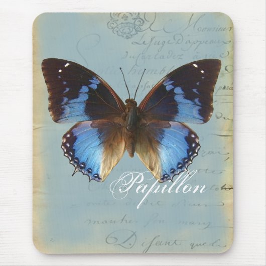 Papillonのブルー マウスパッド (正面)