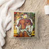 Papillonの女性 クッション (ブランケット)