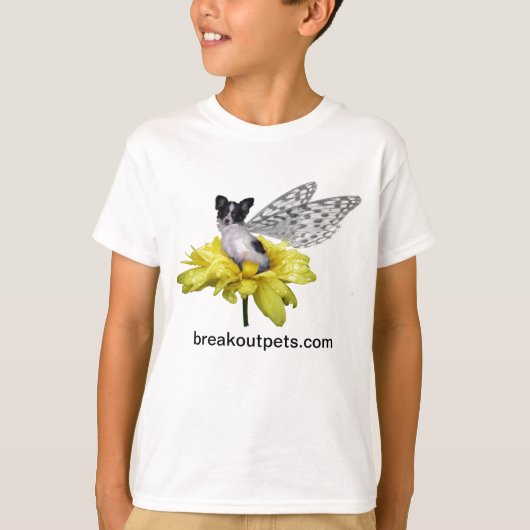 Papillonの妖精犬はTシャツをからかいます Tシャツ (正面)