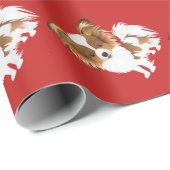 Papillonの子犬K9の犬の小さいおもちゃスパニエル犬犬 ラッピングペーパー (ロールコーナー)