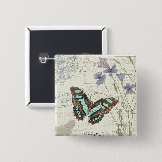 Papillonの物語 缶バッジ (正面&裏面)