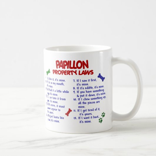 PAPILLONの特性の法律2 コーヒーマグカップ (右)