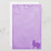 Papillonの紫色の魔法の文房具 便箋 (正面/裏面)