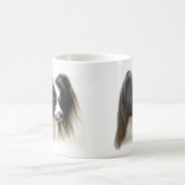 Papillon三色の犬 コーヒーマグカップ (中央)