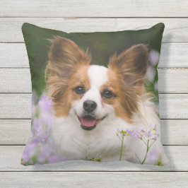 Papillon犬のかわいくロマンチックなポートレート-外側のための… クッション