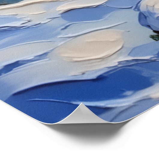 Papillon Christmas Boat Holiday ポスター (角)