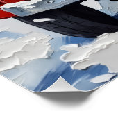 Papillon Christmas Red Truck Holiday ポスター (コーナー)