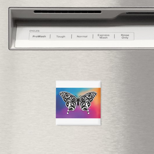 Papillon Design aux Couleurs du Couchant マグネット (インサイチュ (食洗機))