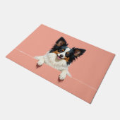 Papillon Dog Doormat Art ドアマット (アングル)