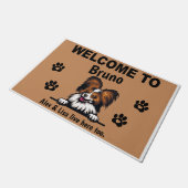 Papillon dog Personalized Door Mat Doormat  ドアマット (アングル)