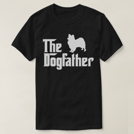 Papillon Dog The Dogfather Funny Dog Gift Tシャツ (デザイン正面)
