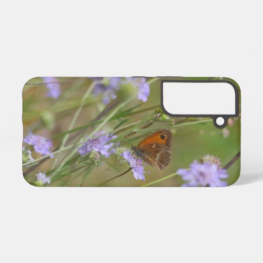 Papillon et fleurs samsung galaxyケース (裏面横)