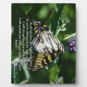Papillon fleur Bible Photo Plaque フォトプラーク