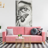 Papillon Focus キャンバスプリント (インサイチュ (リビング))