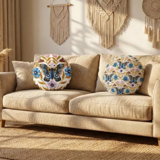 Papillon Kaleidoscope ラウンドクッション