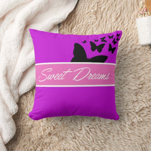 papillon mauve sweet dreams クッション (ブランケット)