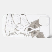 Papillon Sketch iPadケース Case-Mate iPhoneケース (裏面 (横))
