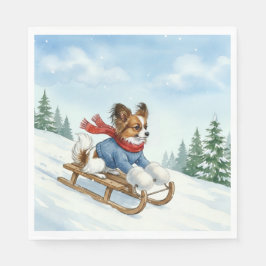 Papillon Sledding, Napkins スタンダードランチョンナプキン
