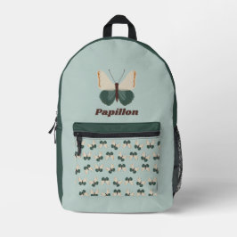 Papillon vert プリントバックパック